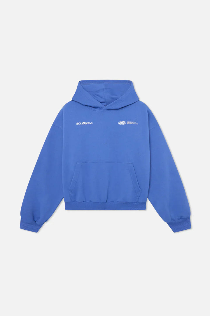 "Comfortabele, stijlvolle vrouwenhoodie in blauw, bordeauxroze; symbool van zelfliefde, ontspannen pasvorm, minimalistisch de