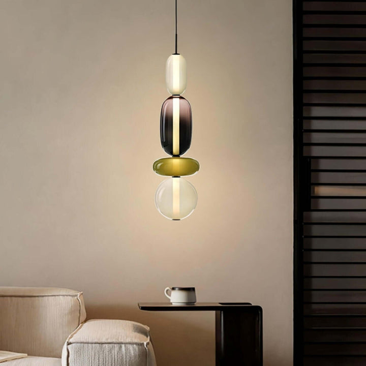 Moderne Hanglamp met Gekleurd Glas