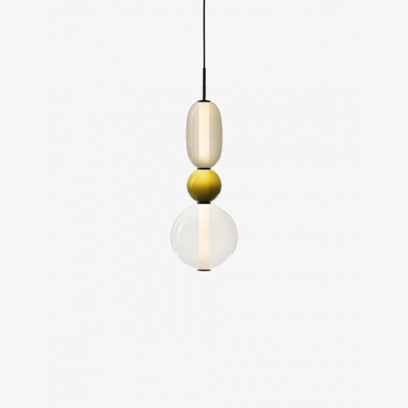 Moderne Hanglamp met Gekleurd Glas