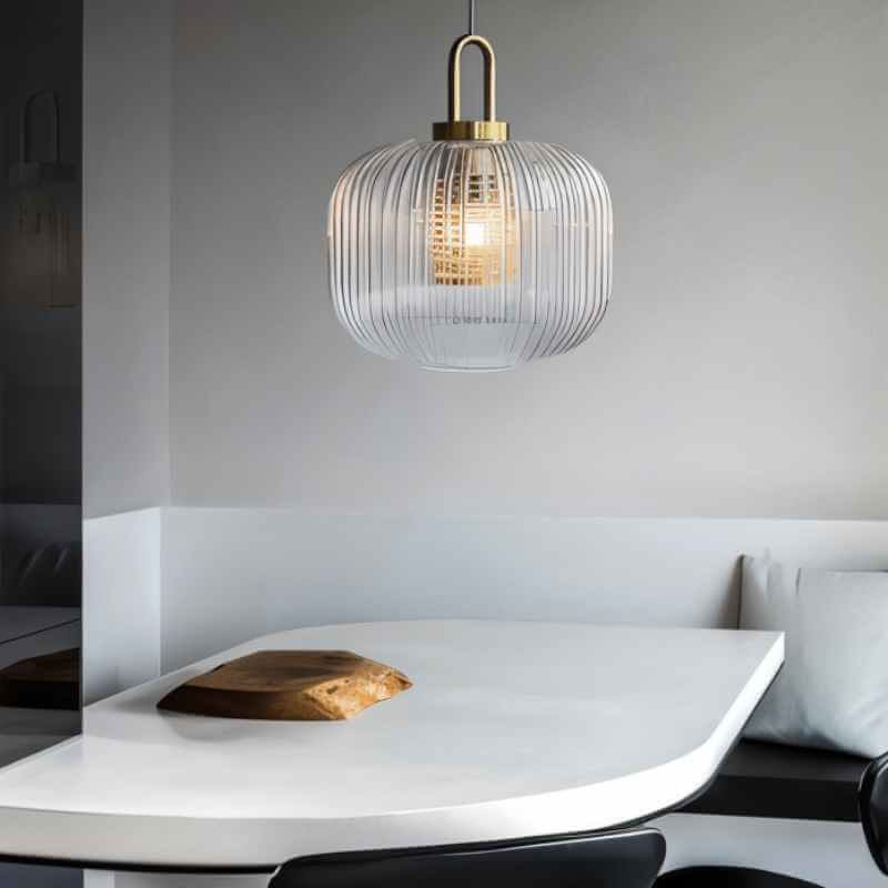 Hanglamp met Glazen Kap - Sfeervolle Verlichting