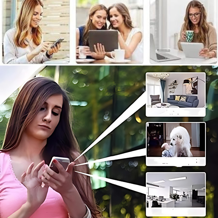 "1080P draadloze WiFi beveiligingscamera met HD-resolutie, eenvoudig te installeren voor binnen en buiten, bedienbaar via app