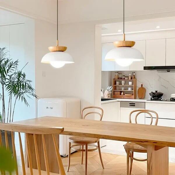 Scandinavische Hanglamp - Houtdesign