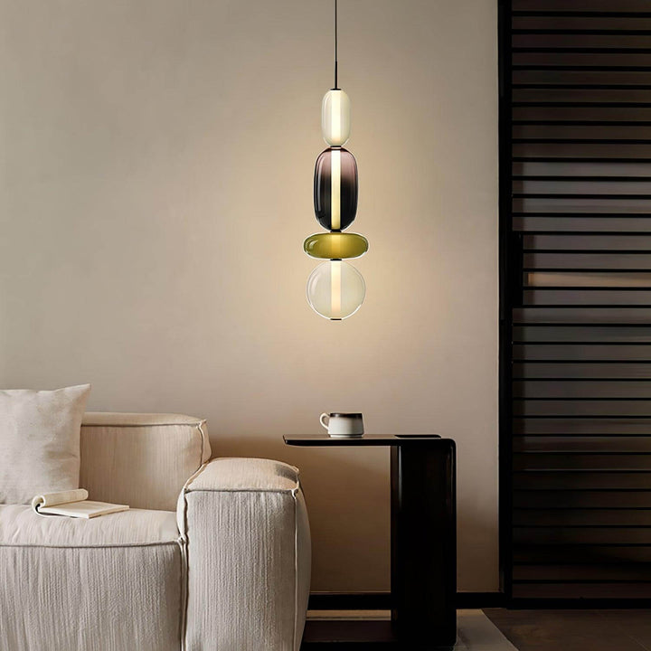 Moderne Hanglamp met Gekleurd Glas