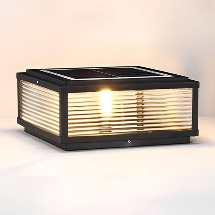 Moderne LED Buitenpaallamp - Geribbeld Glas