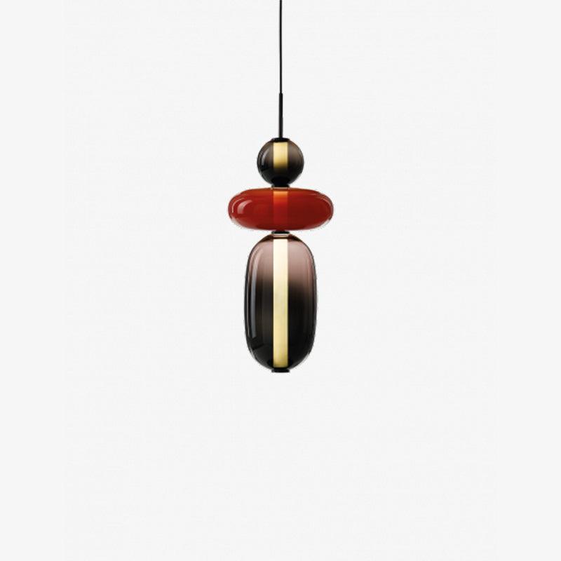 Moderne Hanglamp met Gekleurd Glas