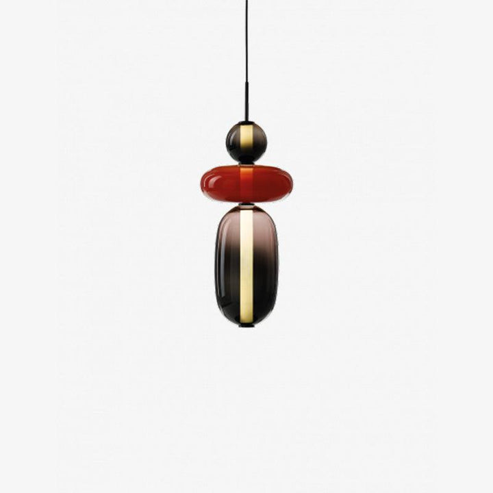 Moderne Hanglamp met Gekleurd Glas