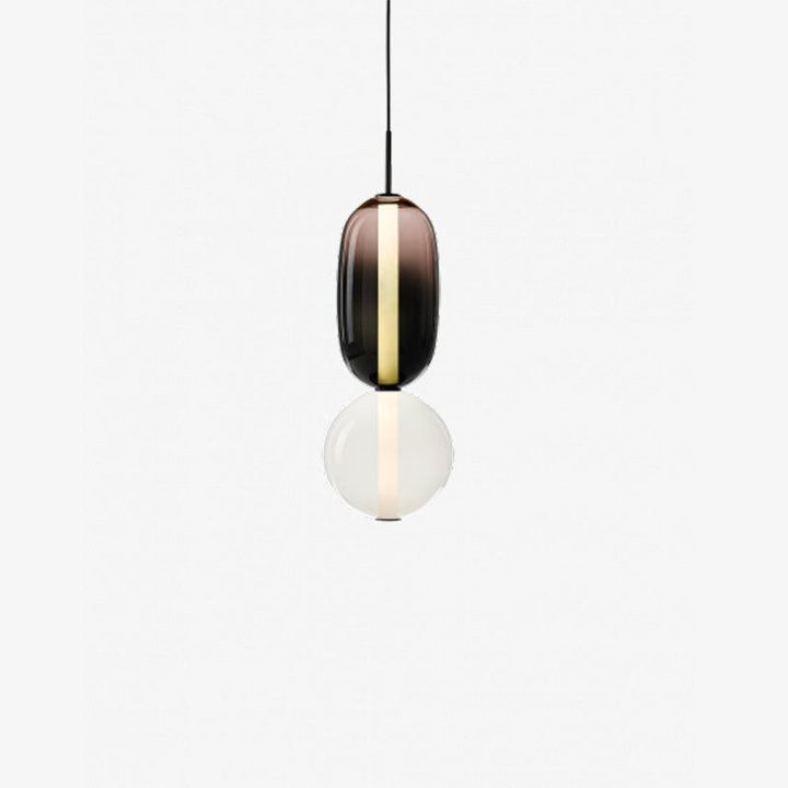 Moderne Hanglamp met Gekleurd Glas