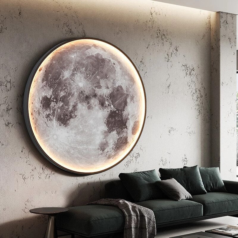 "3D-geprinte MoonLamp met realistisch maanontwerp, sfeerverlichting voor ontspanning en romantiek in elke kamer."