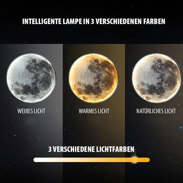 "3D-geprinte MoonLamp met realistisch maanontwerp, sfeerverlichting voor ontspanning en romantiek in elke kamer."