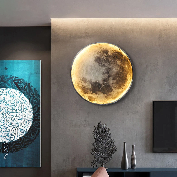 "3D-geprinte MoonLamp met realistisch maanontwerp, sfeerverlichting voor ontspanning en romantiek in elke kamer."