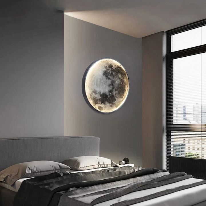 "3D-geprinte MoonLamp met realistisch maanontwerp, sfeerverlichting voor ontspanning en romantiek in elke kamer."