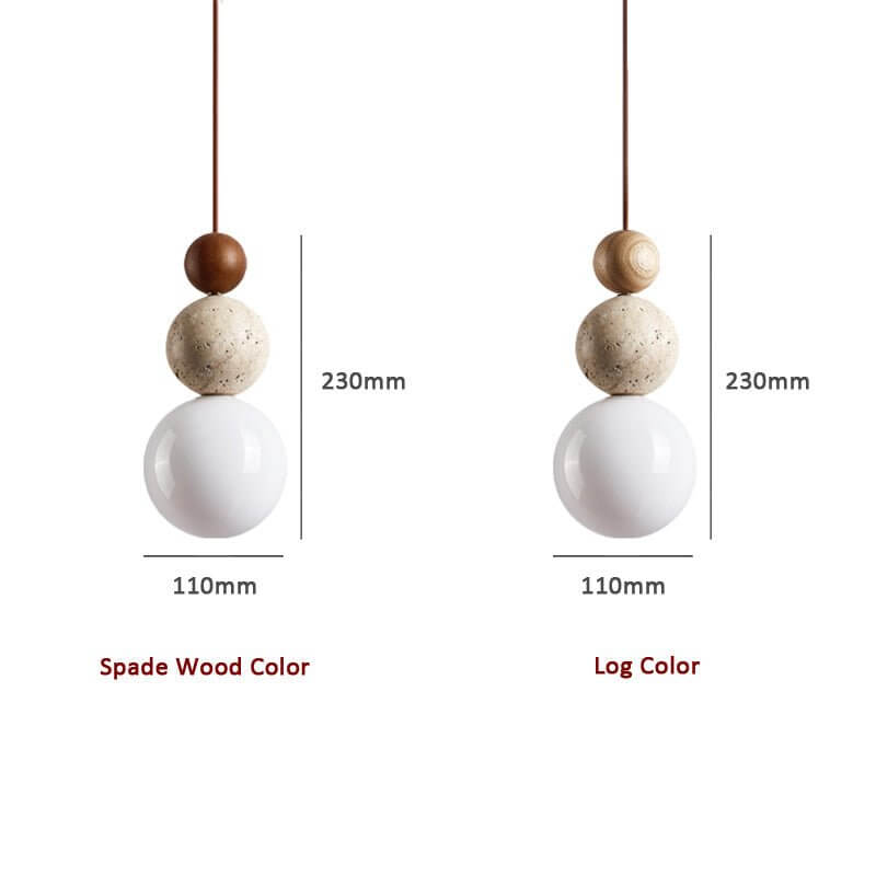Moderne Hanglamp van Travertin - Eenvoudig Design