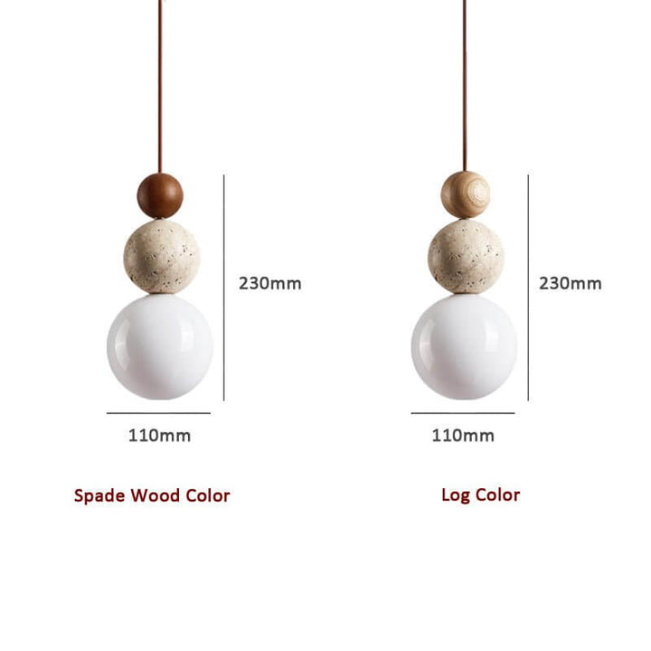 Moderne Hanglamp van Travertin - Eenvoudig Design