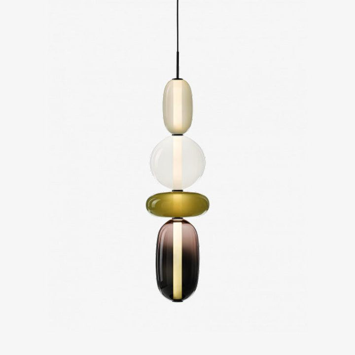 Moderne Hanglamp met Gekleurd Glas