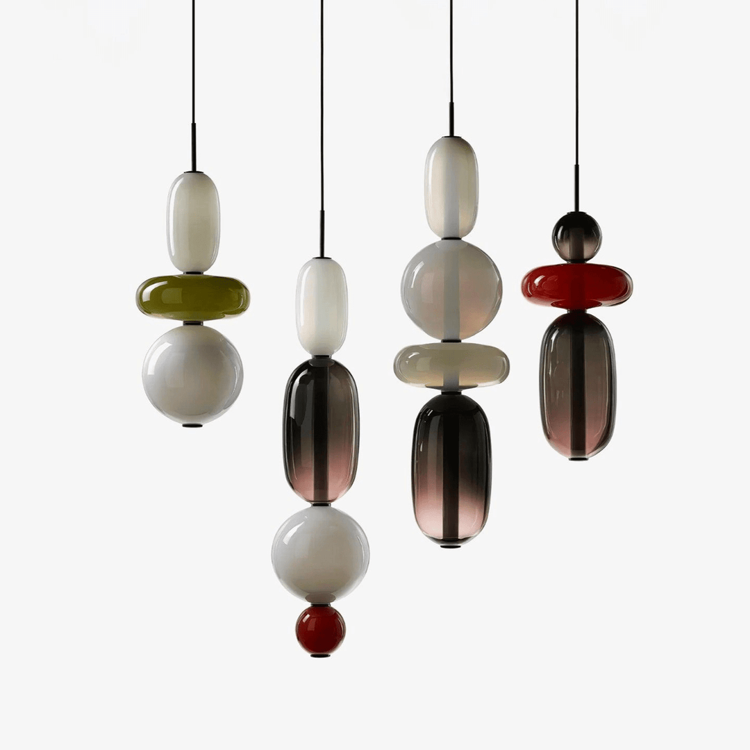 Moderne Hanglamp met Gekleurd Glas