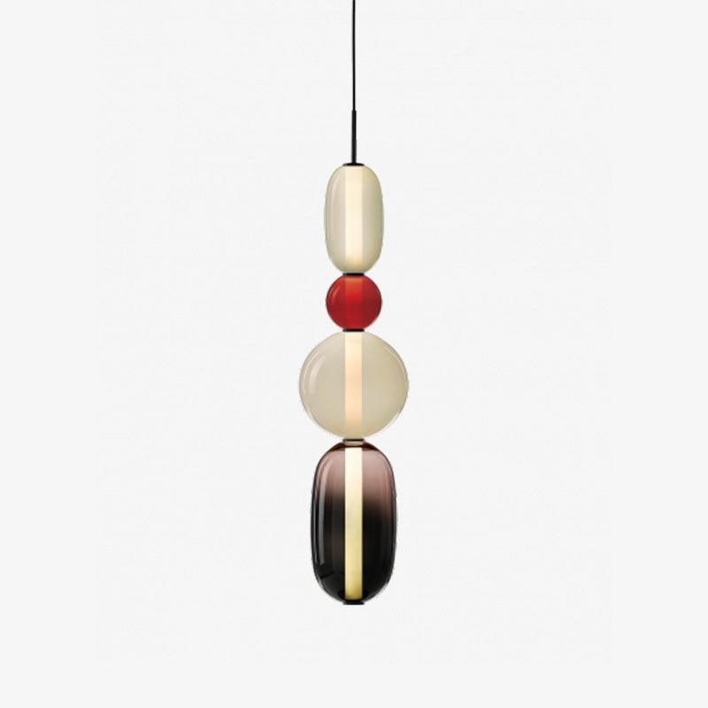 Moderne Hanglamp met Gekleurd Glas