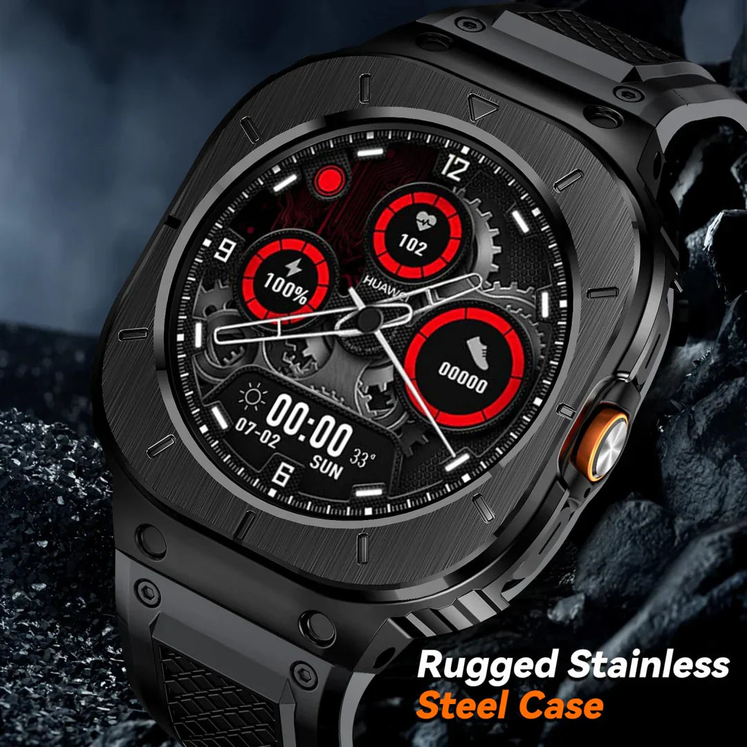 Rugged Roestvrijstalen Behuizingsset voor Samsung Galaxy Watch Ultra