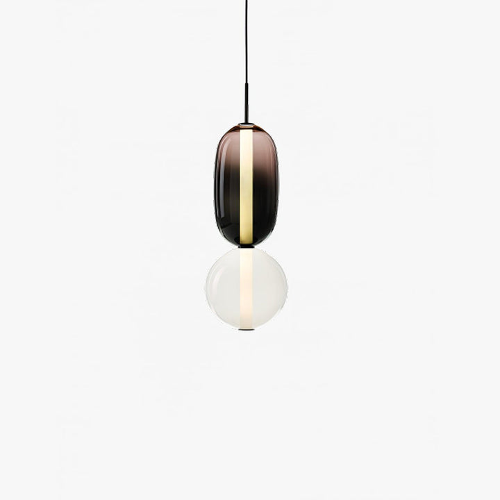 Moderne Hanglamp met Gekleurd Glas