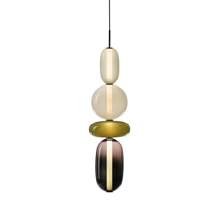 Moderne Hanglamp met Gekleurd Glas