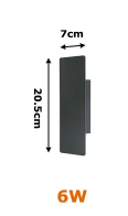 Waterdichte LED Aluminium Buitenwandlamp