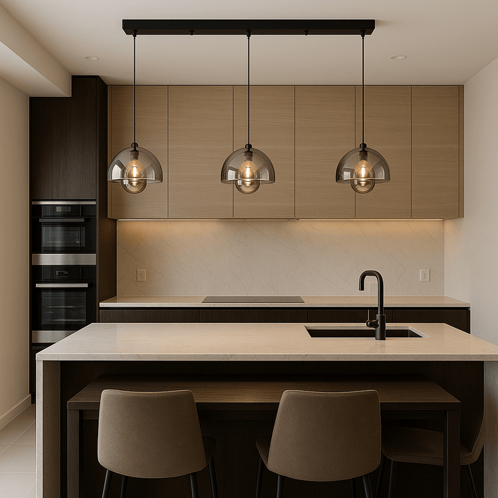Moderne 3-lichts LED Hanglamp Keuken