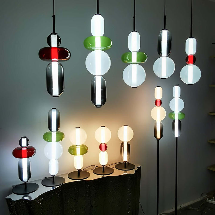 Moderne Hanglamp met Gekleurd Glas