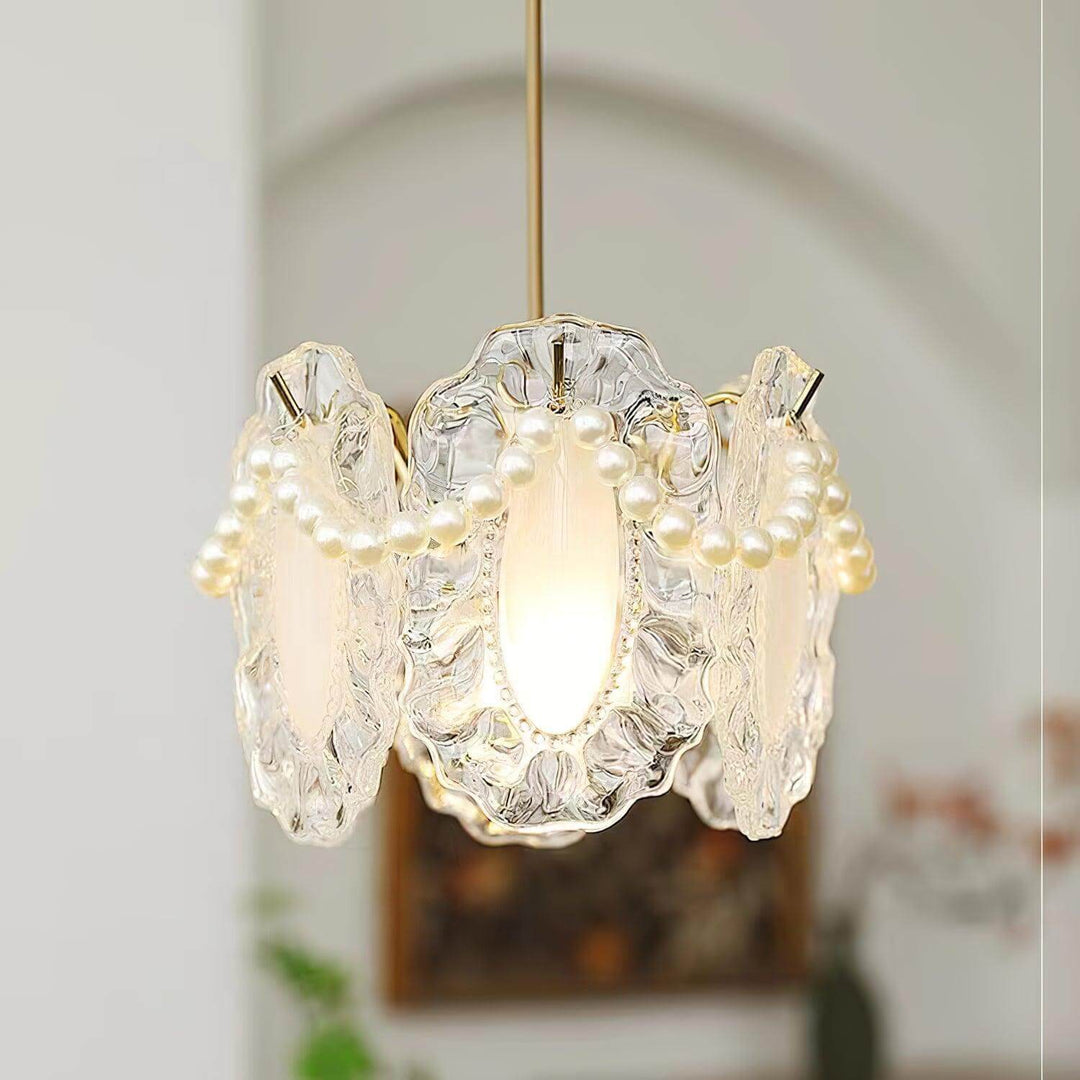 Bloemen Glas Hanglamp - Elegant Design
