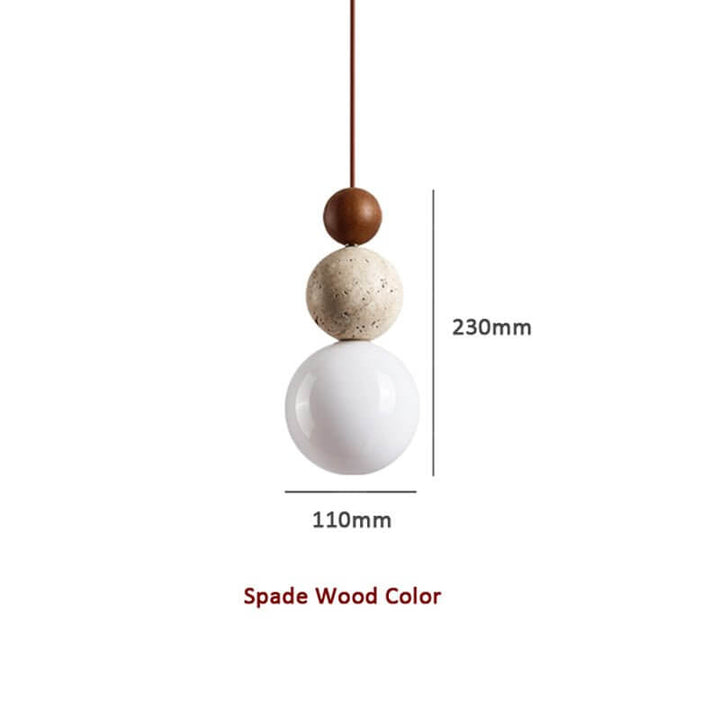 Moderne Hanglamp van Travertin - Eenvoudig Design