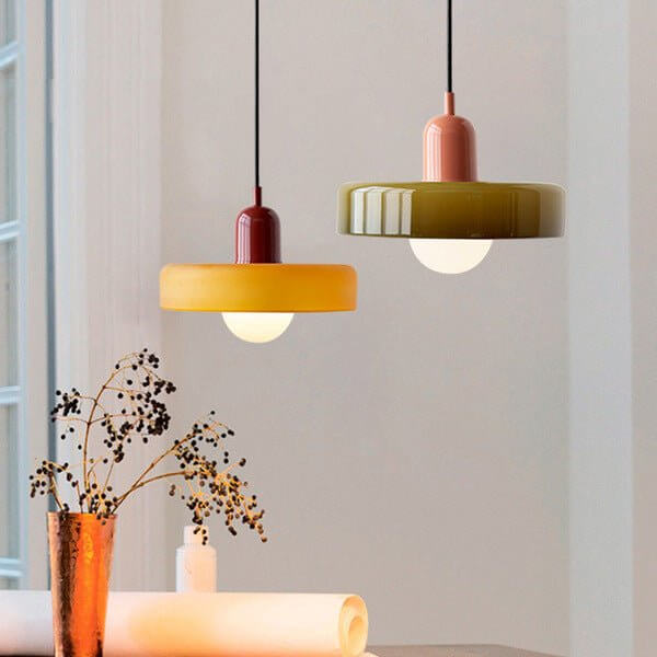 Kleurrijke Glas Hanglamp - Modern Design