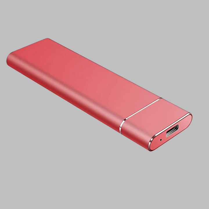 "8TB draagbare SSD, compact en elegant, met supersnelle USB-interface voor razendsnelle gegevensoverdracht en grote opslag."