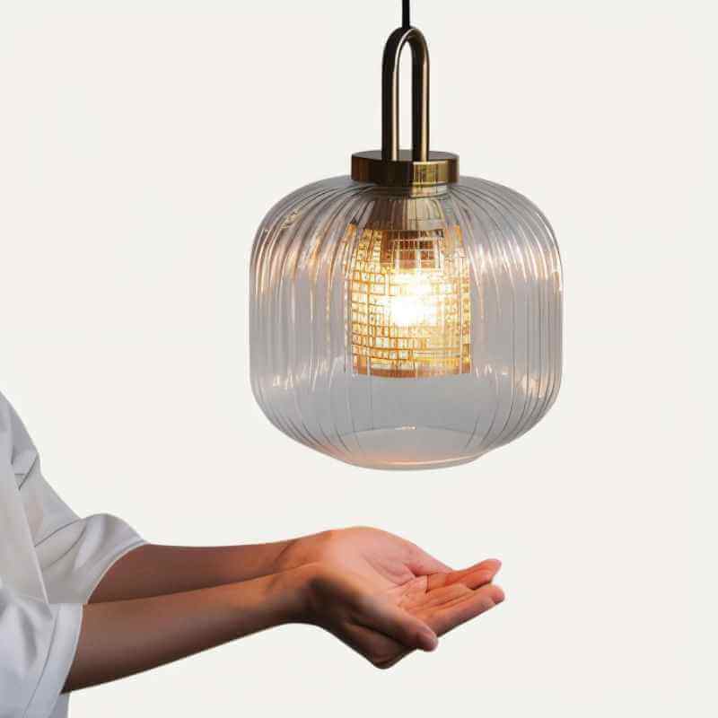 Hanglamp met Glazen Kap - Sfeervolle Verlichting