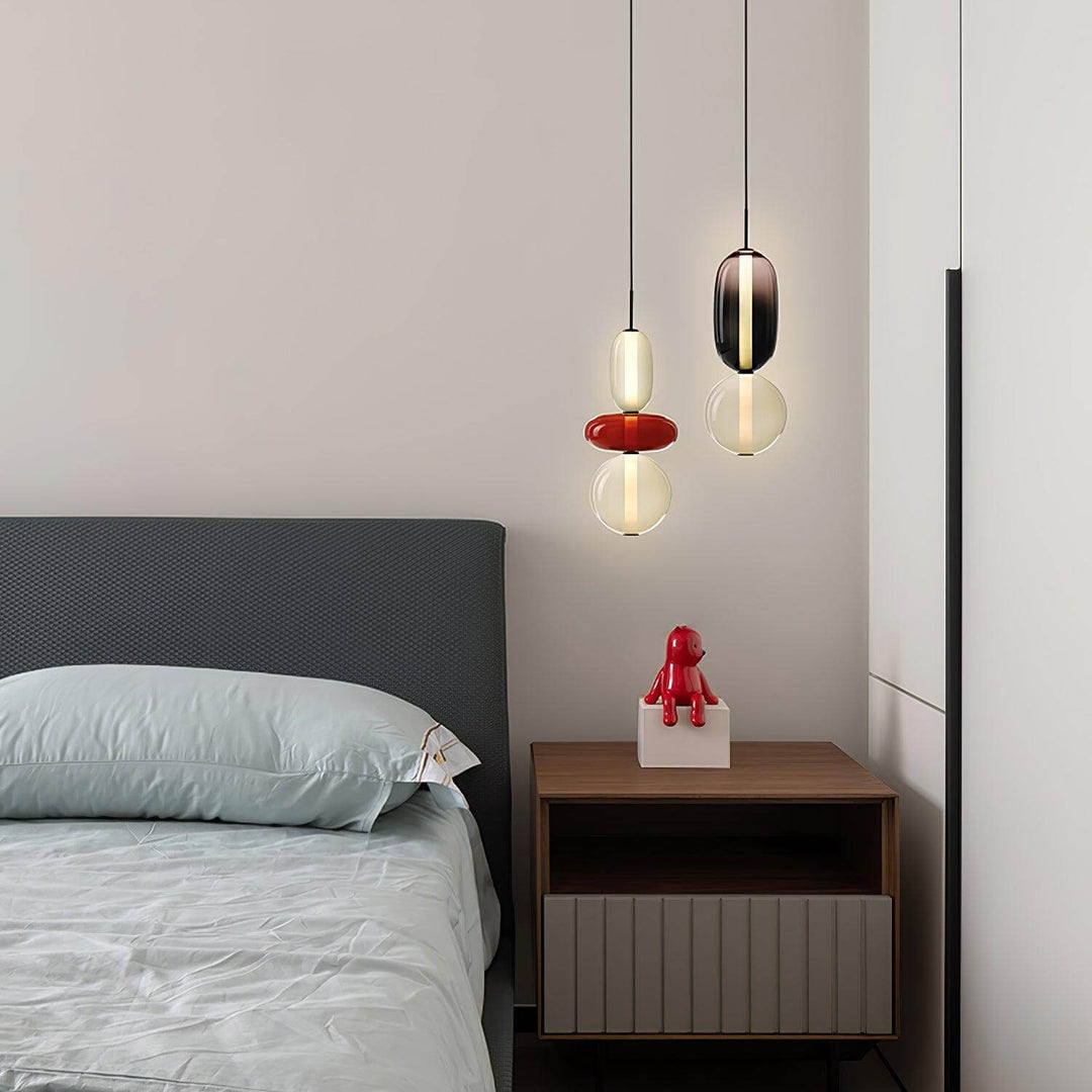 Moderne Hanglamp met Gekleurd Glas