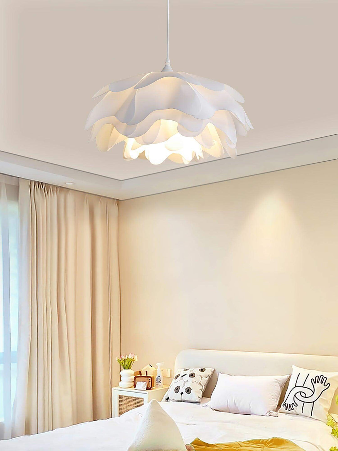 Bloemvormige Hanglamp - Witte Hanglamp
