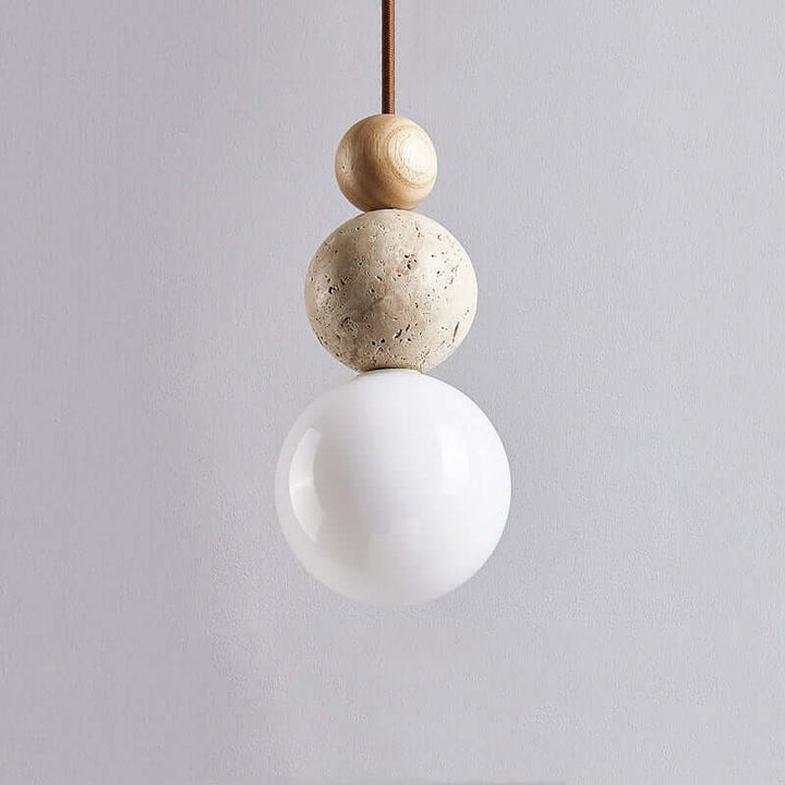Moderne Hanglamp van Travertin - Eenvoudig Design