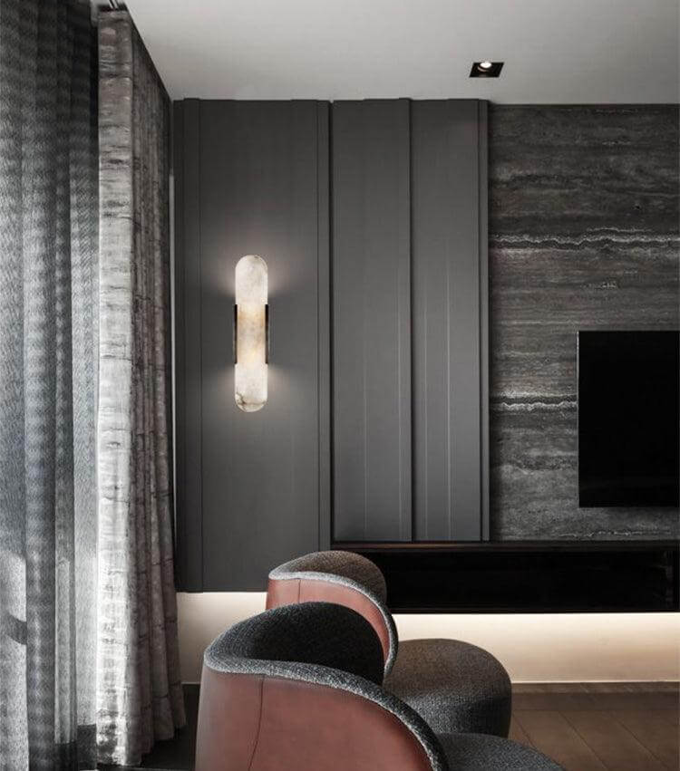 Moderne Wandlamp - Albast & Metaal