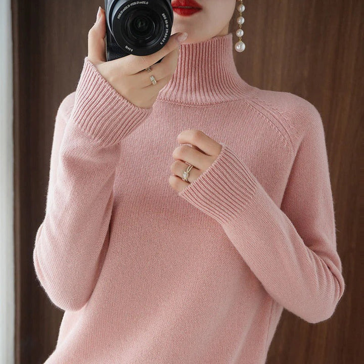 Amelie kasjmier coltrui dames, zacht en luxe, tijdloos ontwerp, diverse kleuren, elegant en warm voor stijlbewuste vrouwen.