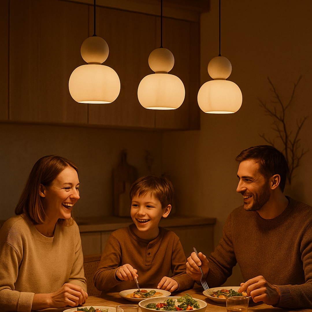"Art Deco hanglamp CrèmeLuma, crèmekleurig ontwerp met elegante vormen, perfect voor stijlvol interieur, plafondlamp."