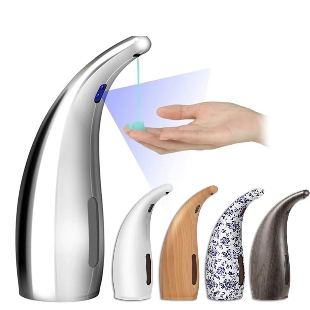 "Automatische contactloze zeepdispenser met stijlvolle moderne look, infraroodsensor en hygiënisch ontwerp voor badkamer of k