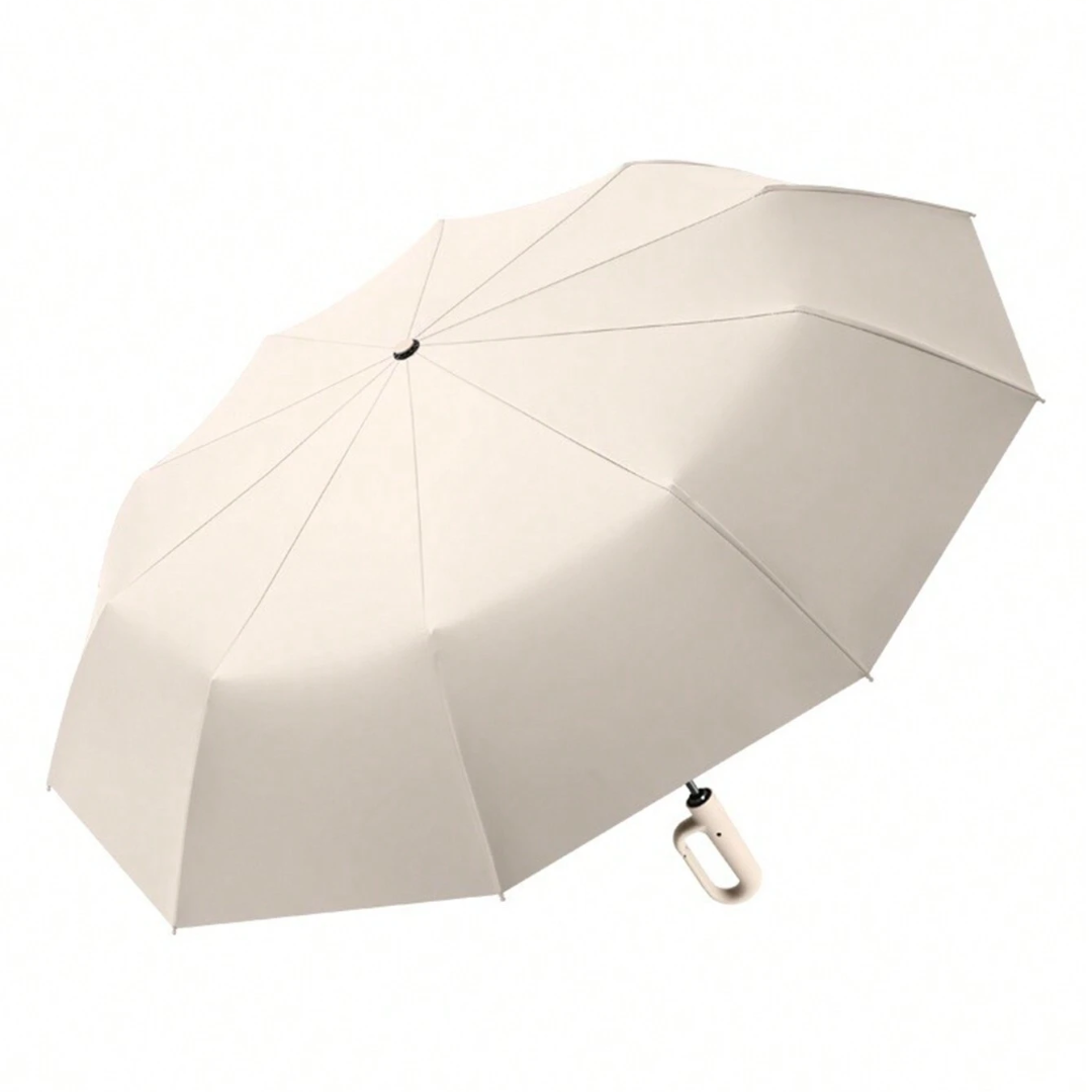 "Automatische, windbestendige paraplu met reflecterende rand voor ultieme stormbescherming in groen, blauw, zwart, wit."