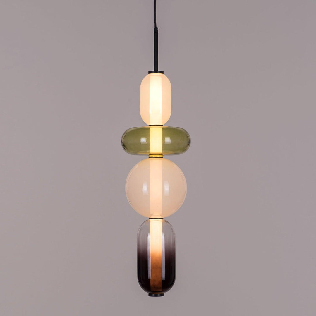 Moderne Hanglamp met Gekleurd Glas