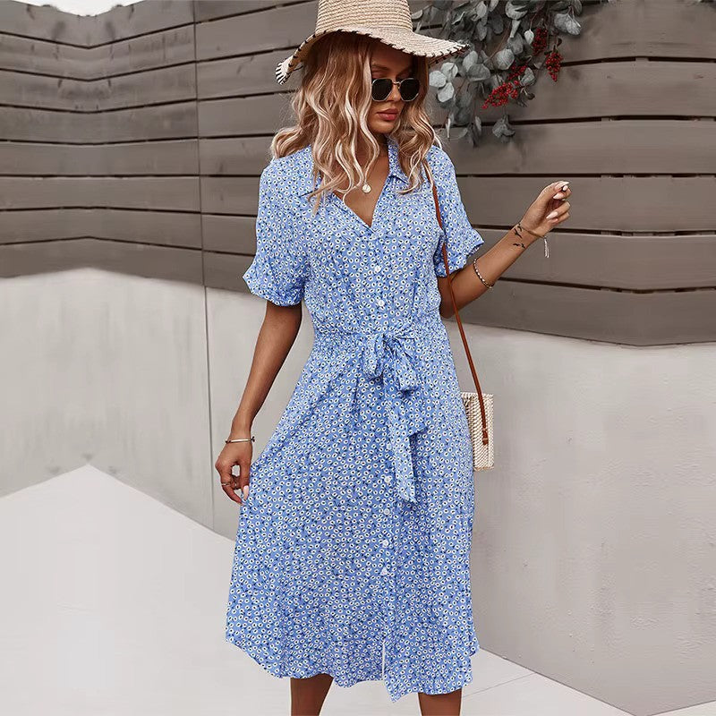 "Boho maxi-jurk met kleurrijke bloemenprint, luchtige stof, perfecte zomerkeuze voor zonnige dagen, bohemian stijl."