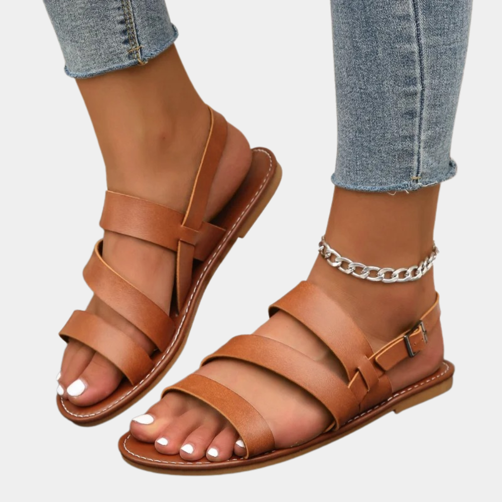 "Bruine dames sandalen met antislipzool, stijlvol zomerontwerp, passend bij strand- en dagelijkse outfits."