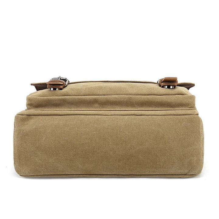 "Carlos schoudertas heren, duurzaam canvas, stijlvol ontwerp, verstelbare riem, ruime opbergvakken, unisex tas."