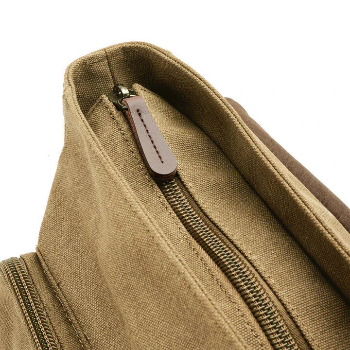 "Carlos schoudertas heren, duurzaam canvas, stijlvol ontwerp, verstelbare riem, ruime opbergvakken, unisex tas."