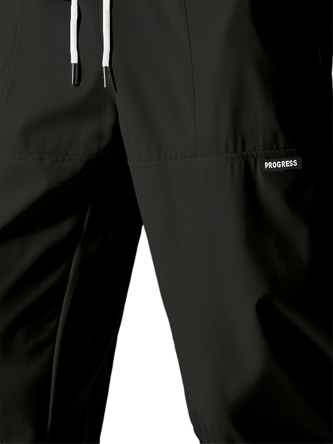 "Casual chique heren joggingbroek, donkergrijs, ademende stof, elastische tailleband met trekkoord, comfortabele pasvorm."