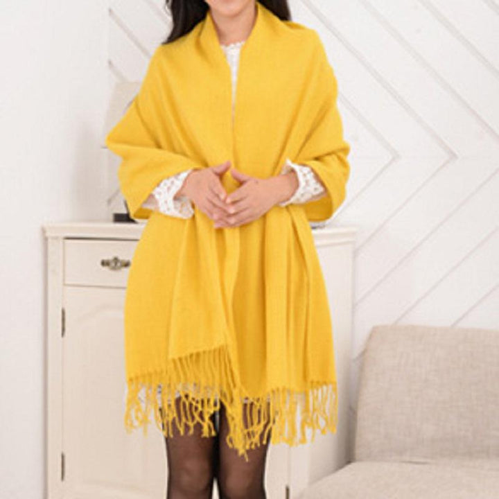 "Coleen kasjmier sjaal met ruitenpatroon in beige, 180x50 cm, modieuze en warme winteraccessoire voor dames."