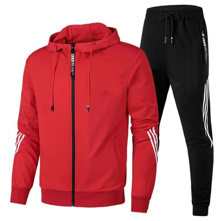 "Comfortabel heren trainingspak wit, sportief ontwerp, zachte warme stof, ideaal voor sport en ontspanning, verschillende mat