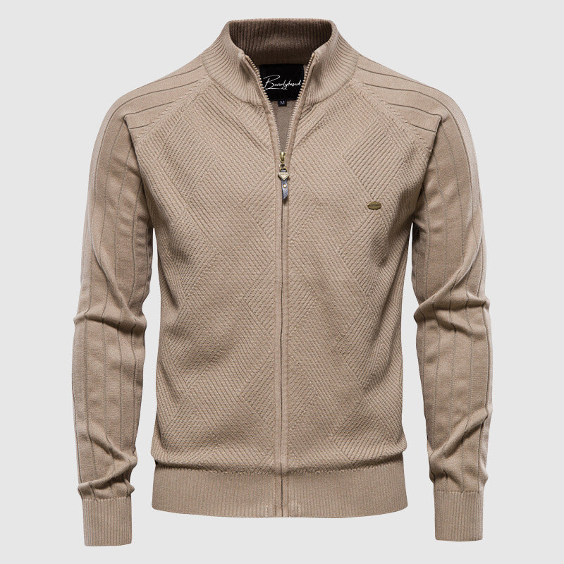 "Comfortabel heren vest in katoenmix met ritssluiting, stijlvol design, beschikbaar in meerdere kleuren."