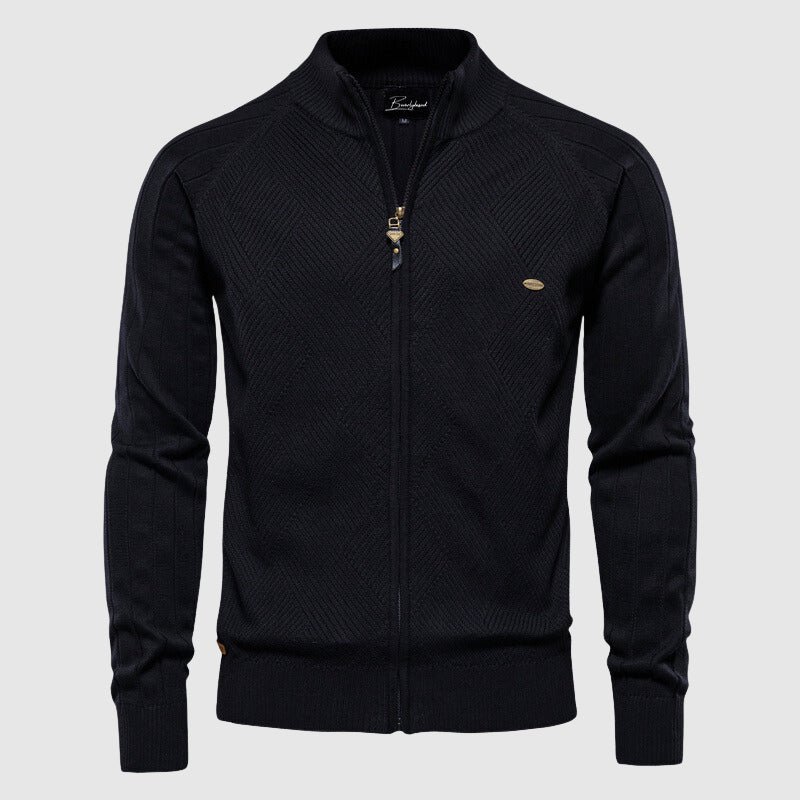 "Comfortabel heren vest in katoenmix met ritssluiting, stijlvol design, beschikbaar in meerdere kleuren."