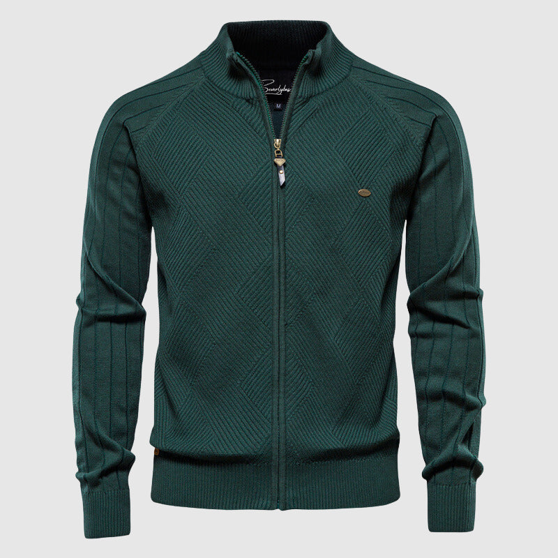 "Comfortabel heren vest in katoenmix met ritssluiting, stijlvol design, beschikbaar in meerdere kleuren."